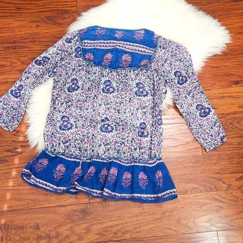 Karma Highway Peasant Boho Blouse - Picture 2 of 7